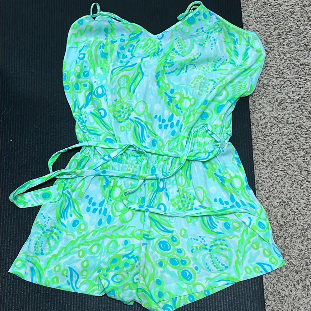 Lilly Pulitzer Blue and Green Romper